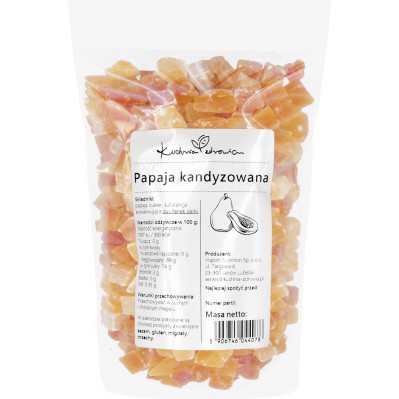 Papaja Kandyzowana w Kostce 100g Kuchnia Zdrowia