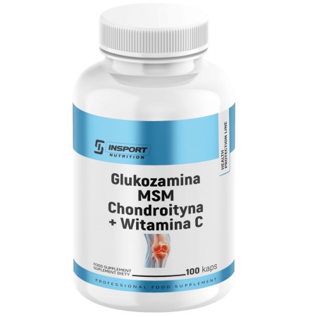 Glukozamina MSM Chondroityna Witamina C 100 kapsułek Insport Nutrition