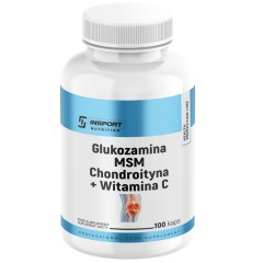 Glukozamina MSM Chondroityna Witamina C 100 kapsułek Insport Nutrition