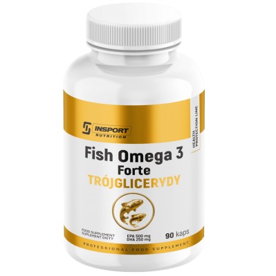 Omega 3 FORTE Trójglicerydy EPA/DHA 1000mg/500mg 90 kapsułek Insport Nutrition