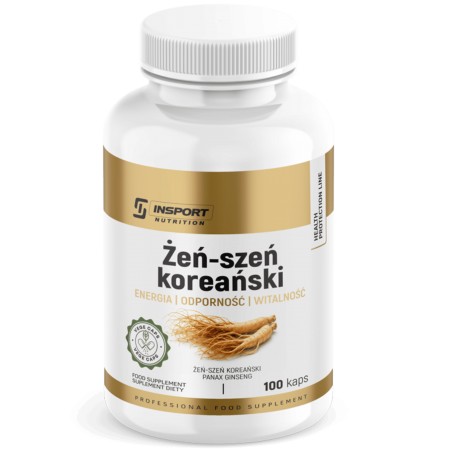 Żeń szeń koreański 100 kapsułek Insport Nutrition