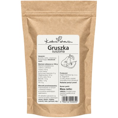 Gruszki Suszone 500g Kuchnia Zdrowia