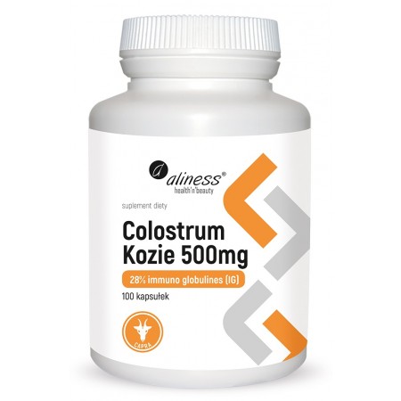 Aliness Colostrum Kozie IG 28% 500 mg x 100 caps.