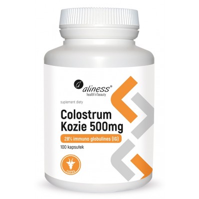 Aliness Colostrum Kozie IG 28% 500 mg x 100 caps.