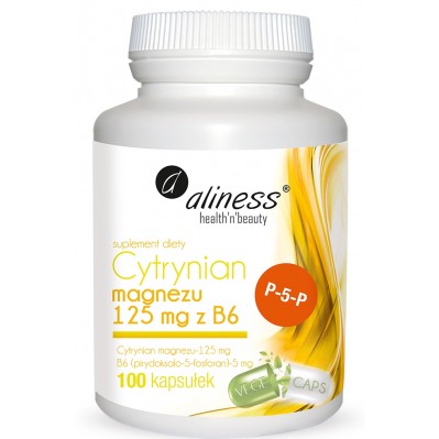 Aliness Cytrynian Magnezu 125 mg z B6 100 caps.