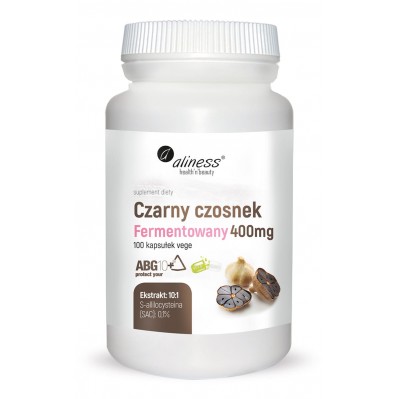 Aliness Czarny Czosnek Ferm 400 mg 100 vege caps.
