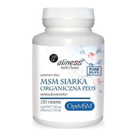 Aliness MSM Siarka organiczna Plus - 180 tabl.