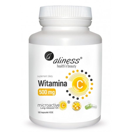 Aliness Witamina C 500 mg, microactive 100 Vege caps