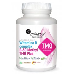 Aliness Witamina B Complex B-50 Methyl TMG PLUS 100 caps.