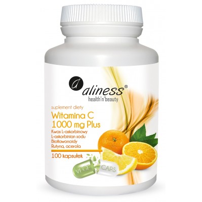 Aliness Witamina C 1000 mg Plus 100 VEGE caps.