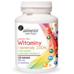 Aliness Witaminy i minerały 100% 120 tabletek