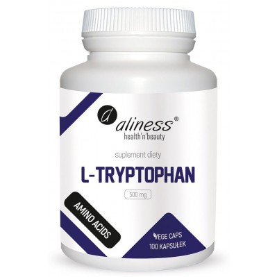 Aliness L-Tryptophan 500 mg VEGE caps.