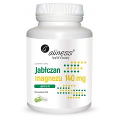 Aliness Jabłczan magnezu 140 mg z B6 (P-5-P) x 100 Vege caps.