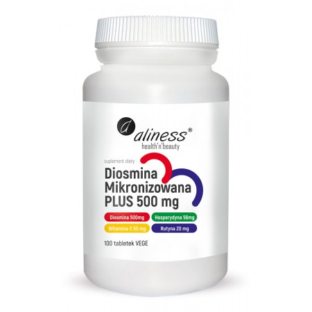 Aliness Diosmina mikronizowana PLUS 500 mg x 100 tabletek