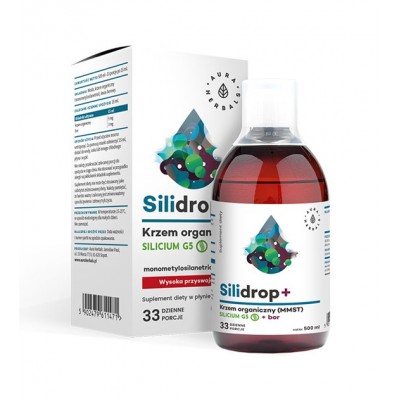 Aura HerbalsSilidrop+ krzem organiczny MMST Silicium G5® + bor 500ml