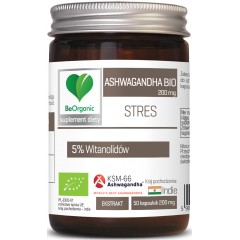 BeOrganic Ashwagandha KSM-66 5% BIO 200mg x 50 kaps