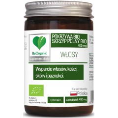 BeOrganic Skrzyp BIO + Pokrzywa BIO, 400mg x 100 tabletek