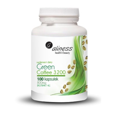 Aliness Green Coffee 3200 Zielona Kawa 100 caps.