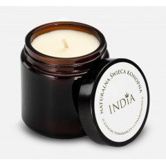 INDIA Świeca konopna o zapachu pomarańczy i cynamonu 90g