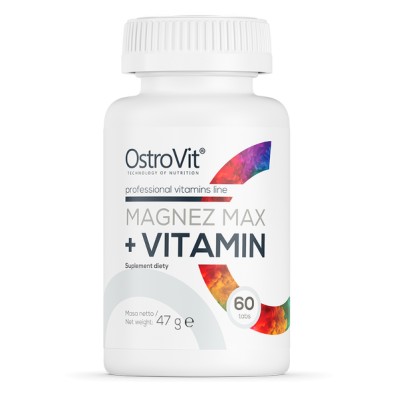 OstroVit Magnez MAX + Vitamin 60 tabletek