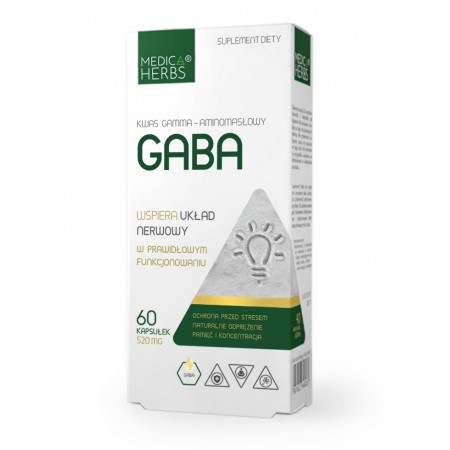 MEDICA HERBS GABA 520mg 60 kapsułek