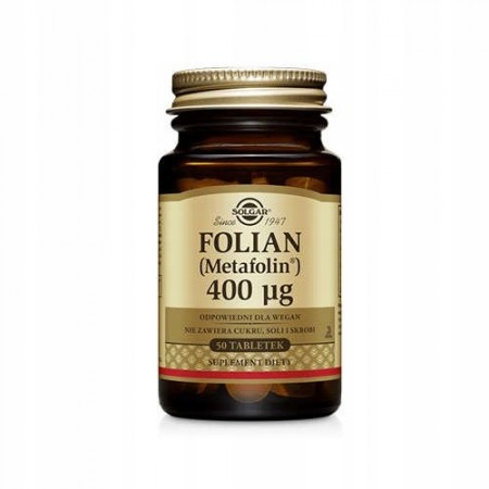 SOLGAR Folian (Metafolin) 400mcg 50 tabletek