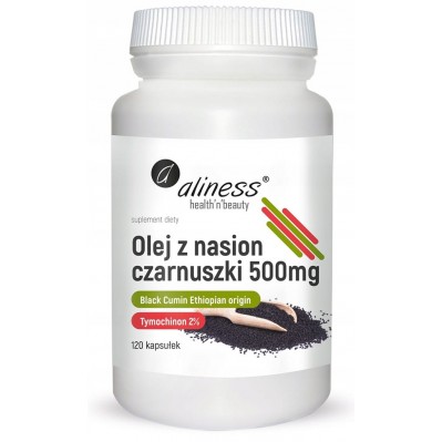 Aliness Olej z nasion czarnuszki 2% 500 mg x 60 caps