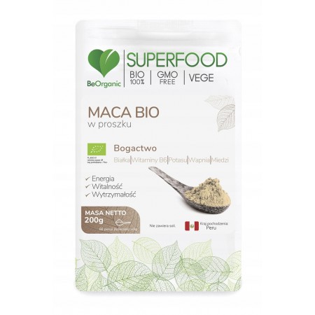 BeOrganic MACA BIO w proszku 200g