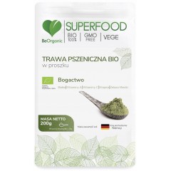BeOrganic Trawa Pszeniczna BIO w proszku 200g