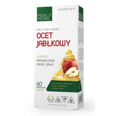 MEDICA HERBS OCET JABŁKOWY 650mg 60 caps.