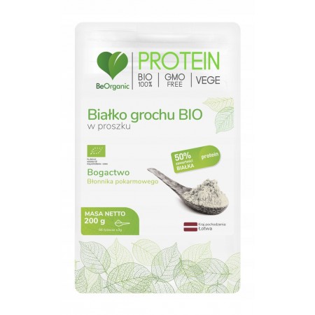 BeOrganic Białko grochu BIO w proszku 200g