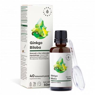Aura Herbals Ginkgo Biloba - ekstrakt 50:1 45mg - 50ml