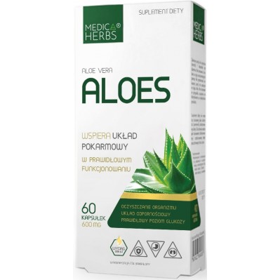 MEDICA HERBS Aloes (Aloe vera) 600mg 60 kapsułek