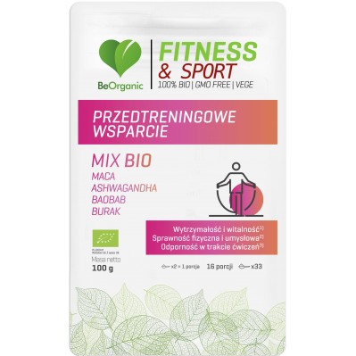 BeOrganic Przedtreningowe Wsparcie MIX BIO 100g