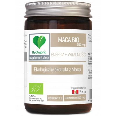 BeOrganic MACA BIO 500mg 100 tabletek