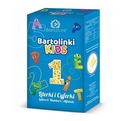 BARTOLINI KIDS Makaron dla dzieci Literki i cyferki 250g