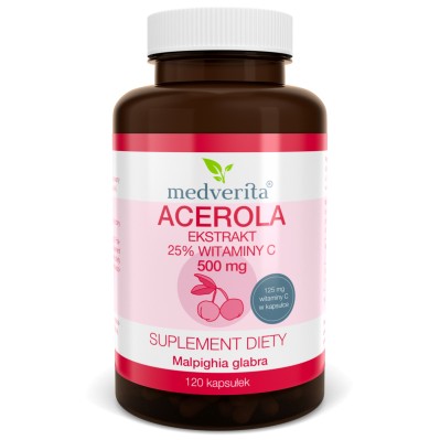 Medverita Acerola ekstrakt 25% witaminy C 120 kapsułek
