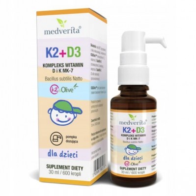 Medverita Witamina K2+D3 dla dzieci 30ml