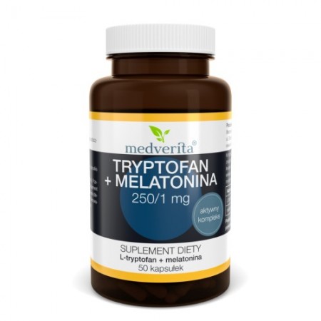 Medverita Tryptofan + Melatonina 250/1 mg 50 kapsułek