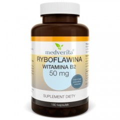 Medverita Ryboflawina Witamina B2 50mg 180 kapsułek