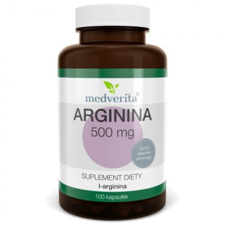 Medverita Arginina L-arginina 500 mg 100 kapsułek