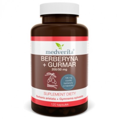 Medverita Berberyna + Gurmar 200/50 mg 120 kapsułek