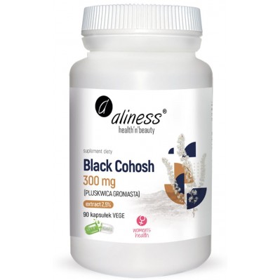 Aliness Black Cohosh 300mg PLUSKWICA GRONIASTA 90 kapsułek