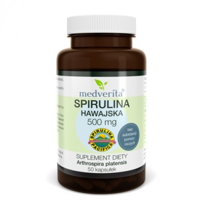 Medverita Spirulina Hawajska 500mg 50 kapsułek