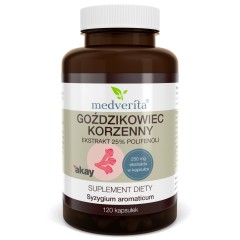 Medverita Goździkowiec korzenny ekstrakt 25% polifenoli 120 kapsułek