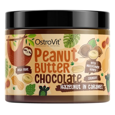 OstroVit Peanut Butter Chocolate + Hazelnut in Caramel 500g Crunchy