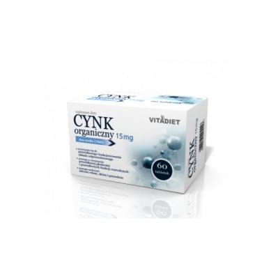 VitaDiet Cynk Organiczny 15mg 60 tabletek